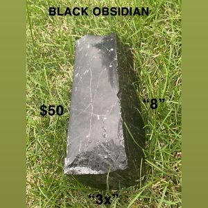 Polished Black obsidian crystal